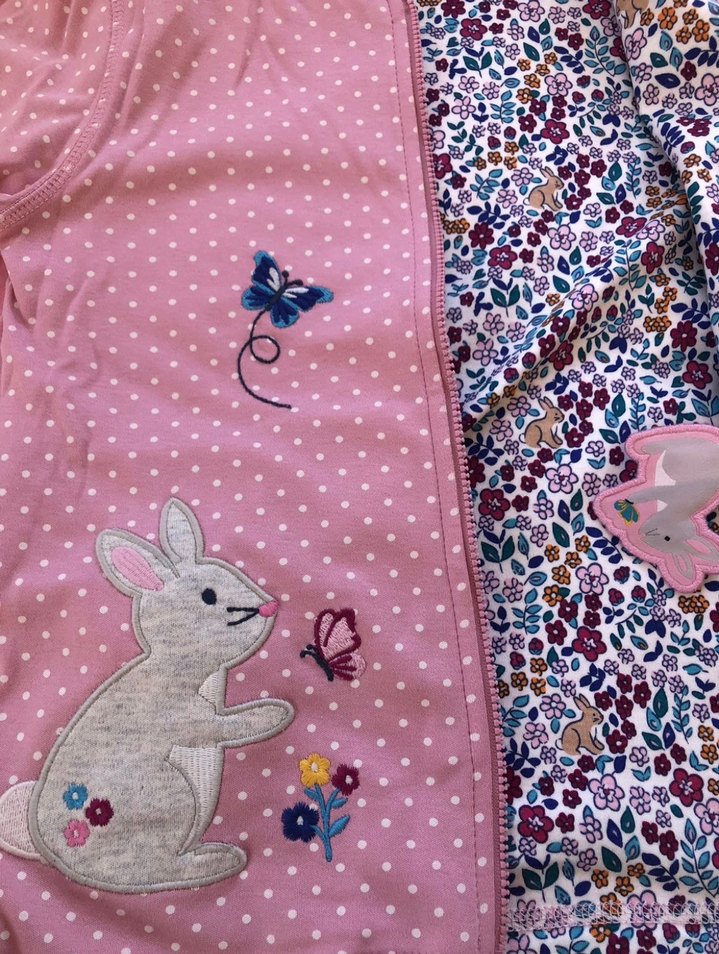 Kız Çocuk Pembe Kapüşonlu Fermuarlı Yağmurluk - Görsel 5