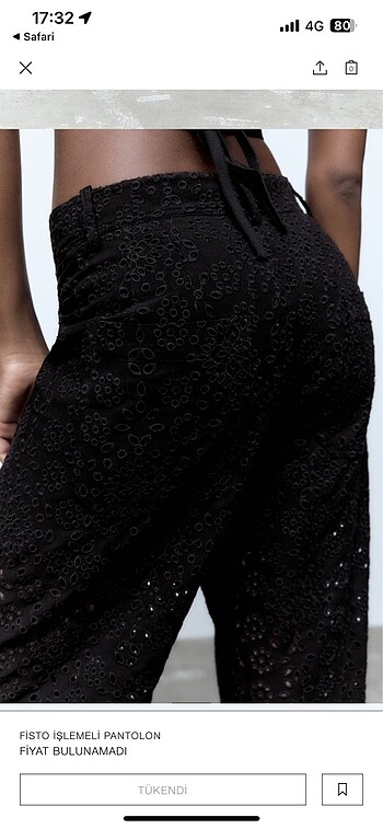 s Beden siyah Renk Zara fistolu pantolon