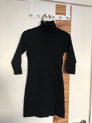 Mini kışlık elbise siyah
