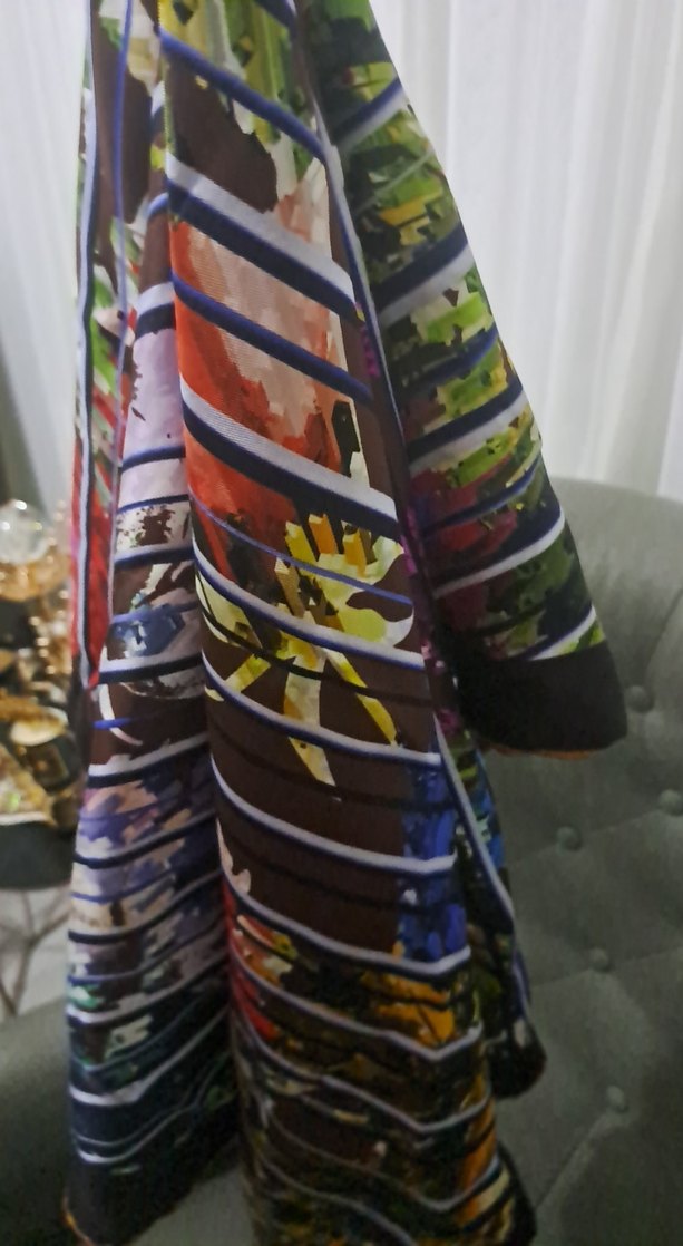 Kadın twill ipek esarp - Görsel 5