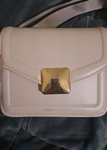Zara krem Kadın çapraz kol cantasi