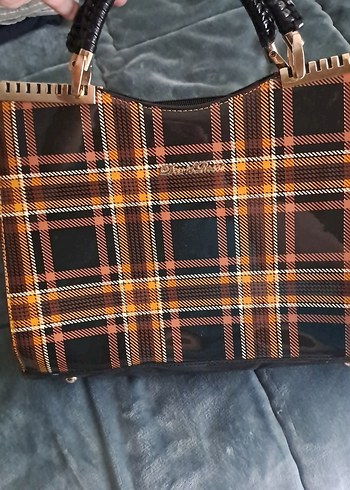 Yılan Desenli Kadın Süet El Çantası - Görsel 2