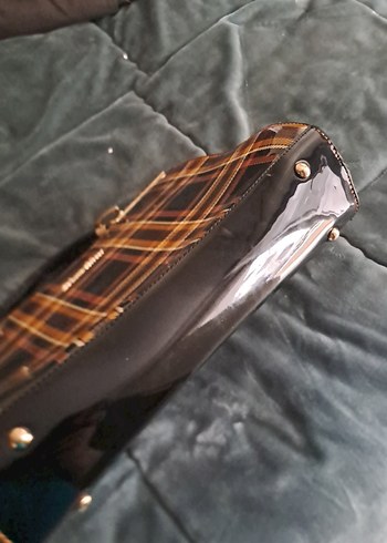 Yılan Desenli Kadın Süet El Çantası - Görsel 5