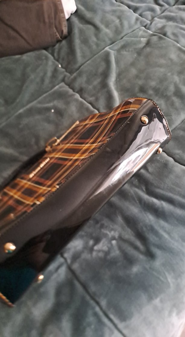 Yılan Desenli Kadın Süet El Çantası - Görsel 5