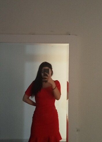 38 Beden kırmızı Renk Trendyolmilla elbise