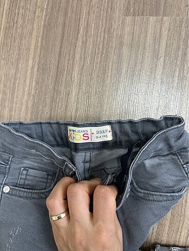 4 Yaş Beden gri Renk Koton 3-4 yaş kot
