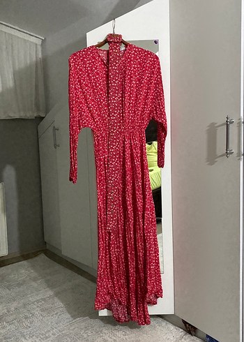 LC Waikiki Tesettür kırmızı elbise