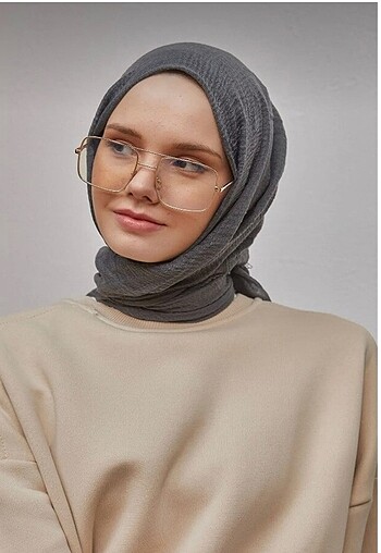 Fresh scarfs Gri bürümcük şal