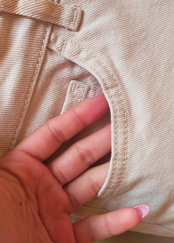 28 Beden ten rengi Renk Bej Kadın Regular Fit Kot Pantolon