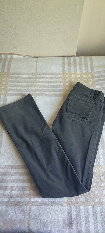 Düşük bel İspanyol paça pantolon 