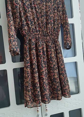 Zara model çiçekli mini elbise 
