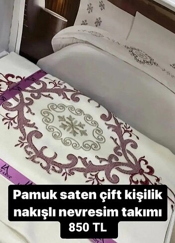 6'PARÇA PAMUK SATEN LÜX NEVRESİM TAKIMI.