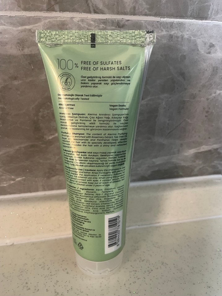 Alerma Arındırıcı Şampuan Normal ve Yağlı Saçlar için - Görsel 2