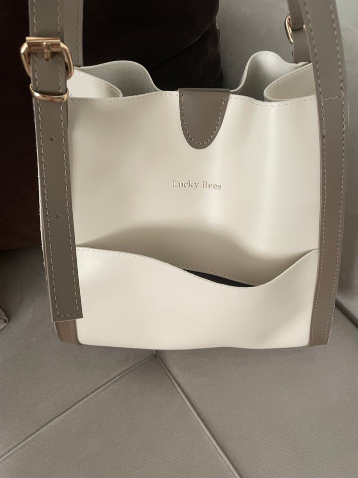 Bej Deri Kadın Günlük Çanta - Görsel 2