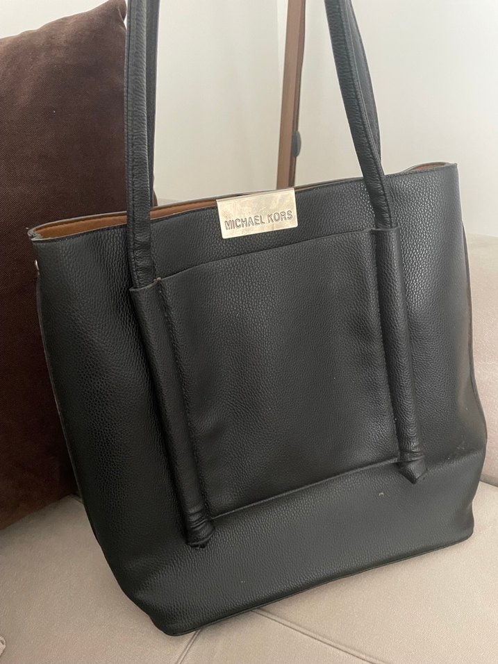 Siyah Deri Kadın Omuz Çantası - Görsel 3