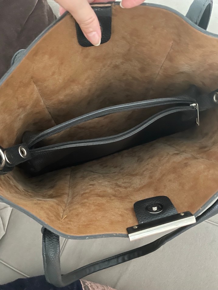 Siyah Deri Kadın Omuz Çantası - Görsel 2