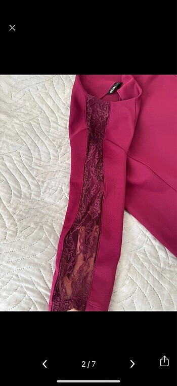 defacto dantel detaylı elbise - Görsel 2