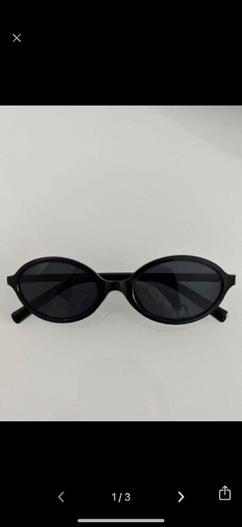 miu miu oval siyah güneş gözlüğü - Görsel 3