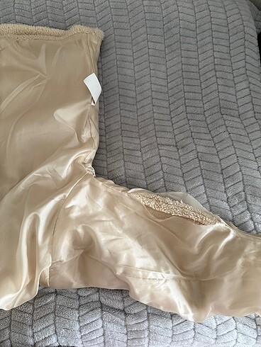 standart beden geniş peluş mont - Görsel 9