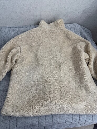 standart beden geniş peluş mont - Görsel 7