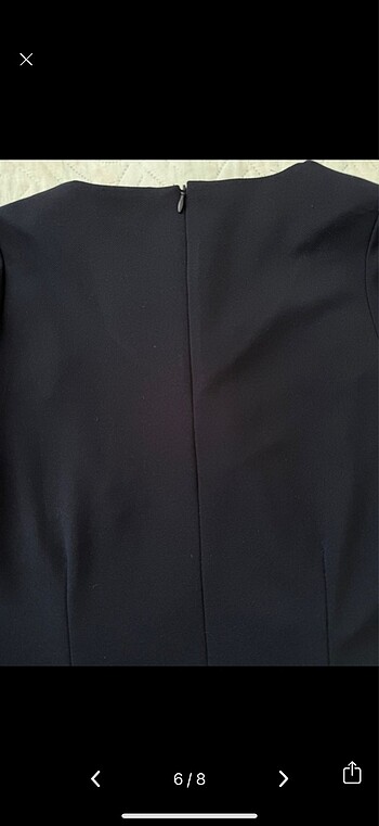 lacivert kısa kollu elbise - Görsel 5