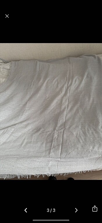 koton gri beyaz şal - Görsel 3