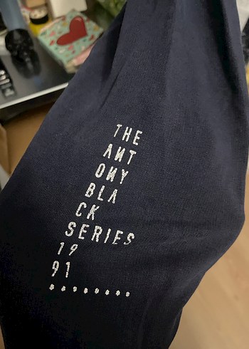 Siyah Baskılı Uzun Kollu Erkek Tişört - Görsel 4