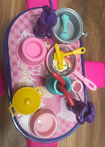 Renkli Pembe Mini Mutfak Oyuncak Seti - Görsel 2