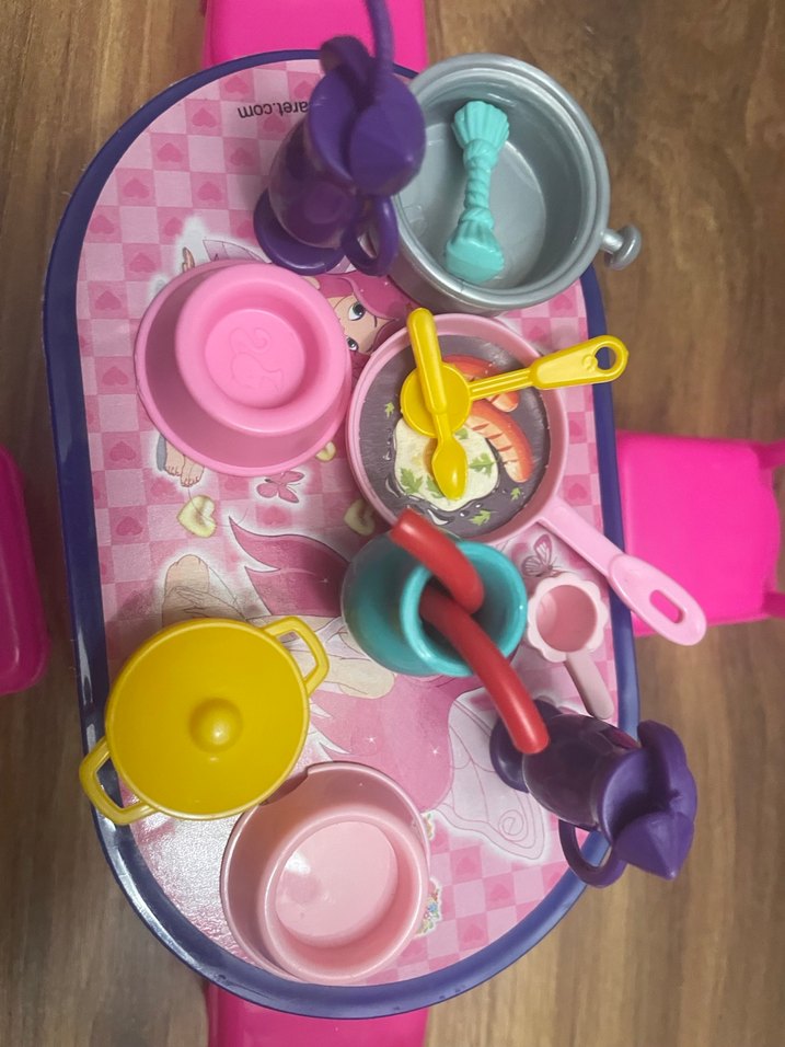 Renkli Pembe Mini Mutfak Oyuncak Seti - Görsel 2