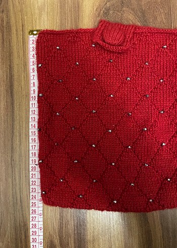 Kırmızı İşlemeli çanta - Görsel 4