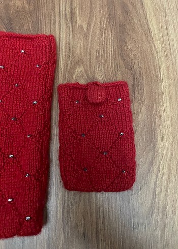 Kırmızı İşlemeli çanta - Görsel 3