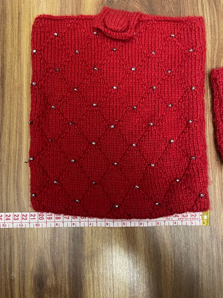 Kırmızı İşlemeli çanta - Görsel 5