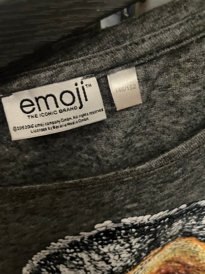 Kız Çocuk Gri Payetli Emoji Tişört - Görsel 4