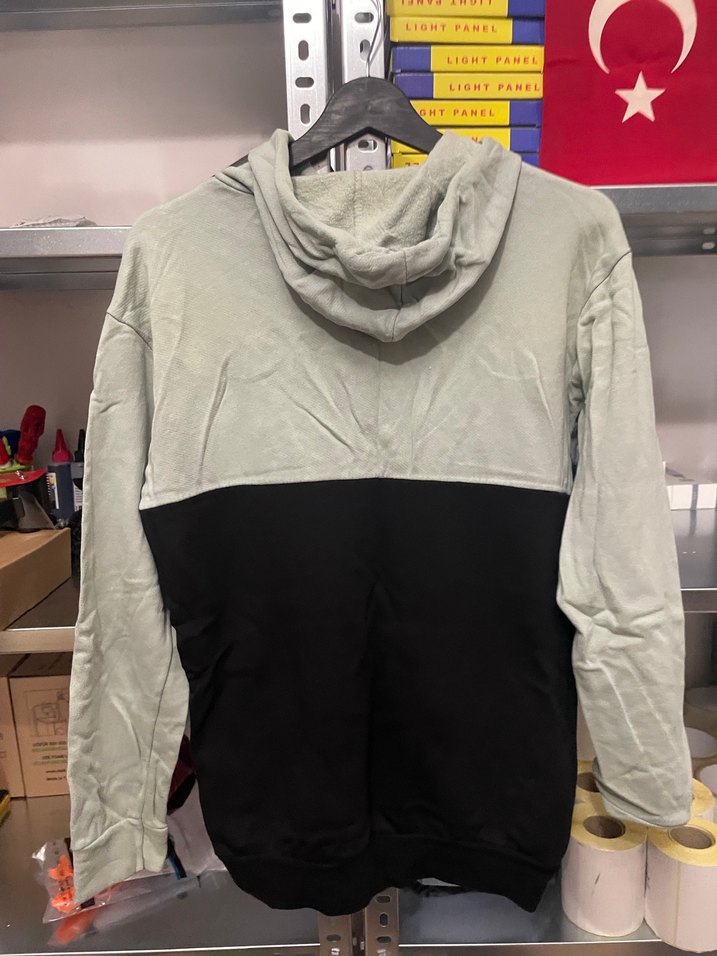Gri Belden Kuşaklı Oversize Sweatshirt - Görsel 4