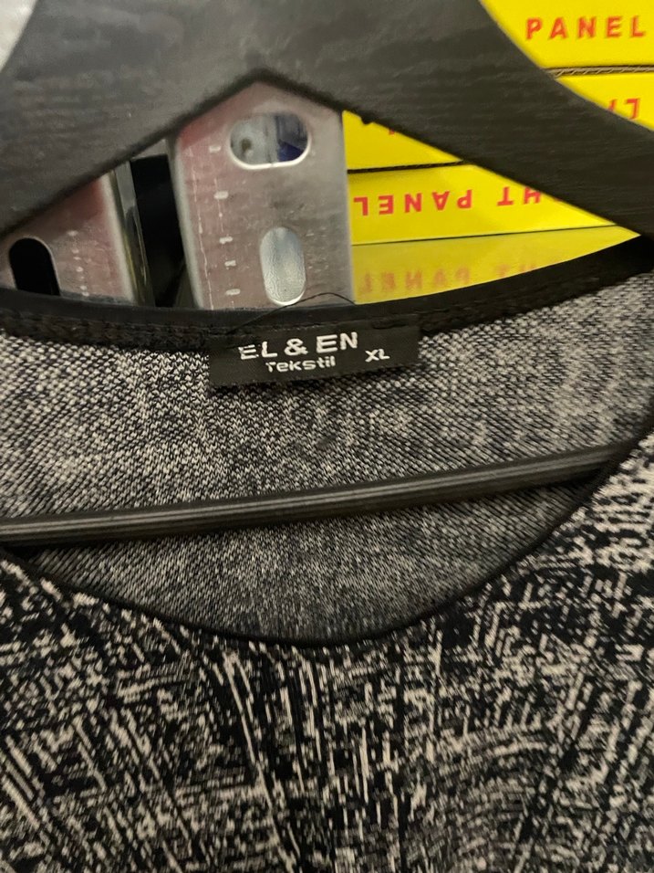 Gri Örme Uzun Kollu Salaş Bluz - Görsel 2