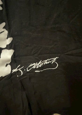 Siyah Atatürk Baskılı Tişört - Görsel 2