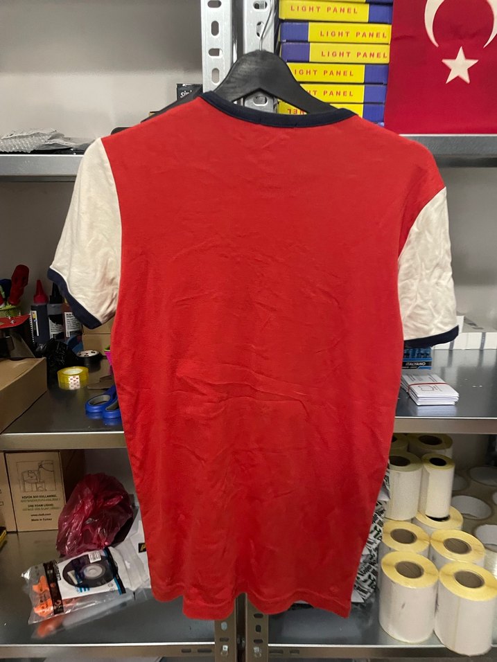 Kısa Kollu Baskılı Kırmızı Erkek Tişört - Görsel 3