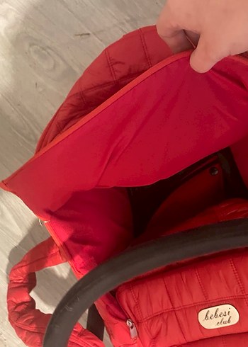 Parlak Kırmızı Bebek puset - Görsel 5