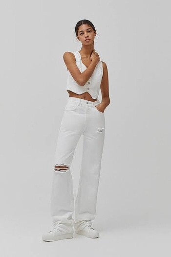 Pull and bear wide leg jean