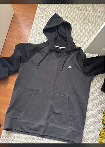 Nike Gri Fermuarlı Erkek Yüksek Yakalı Sweatshirt