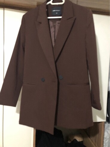 36 Beden kahverengi Renk Blazer ceket