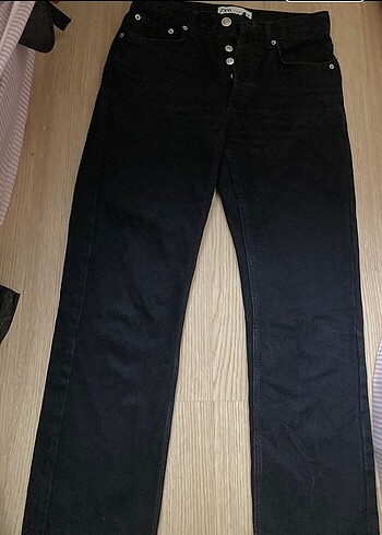 32 Beden siyah Renk Zara Mom Jean