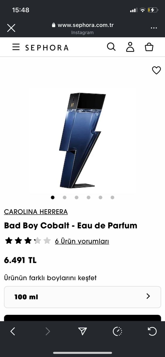 Carolina Herrera Bad Boy Cobalt Erkek Parfum - Görsel 2