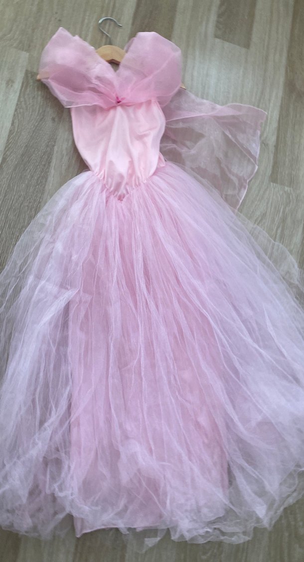 Pembe Kız Çocuk Sindirella Elbise - Görsel 2