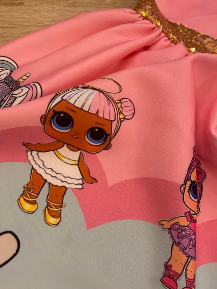 Pembe Lol Bebek Kız Elbisesi - Görsel 2