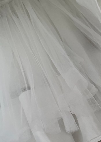 Kız Çocuk Beyaz Gelinlik Elbise - Görsel 4