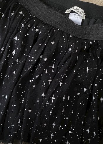 Kız Çocuk Pilili Siyah Etek - Görsel 3