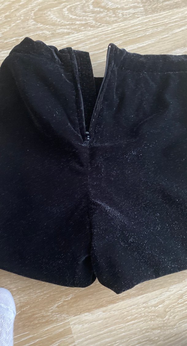 Kız Çocuk Siyah Süet Fiyonklu Şort - Görsel 2