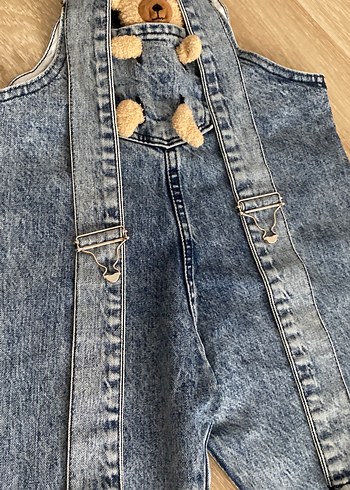 Mavi Kot Cepli Koyu Mavi Peluş Ayıcık - Görsel 3