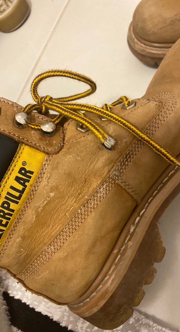 Sarı Deri CAT Kadın Botları - Görsel 5